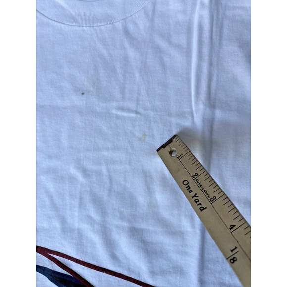 VTG Mens Sz Medium REEBOK 90's White Short Sleeve Big Logo T Shirt - Minor Flaw - Picture 5 of 8